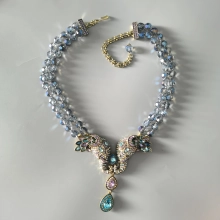 hot sale peacock pendant artificial diamond necklace