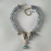 hot sale peacock pendant artificial diamond necklace
