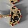 Europe fly lion fake diamonds earrings