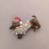 special little dog brooch with beads