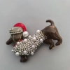 special little dog brooch with beads