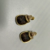 vintage artificial diamonds purple earrings