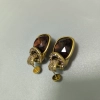 vintage artificial diamonds purple earrings