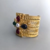 colorful artificial diamonds golden color bracelet bangles
