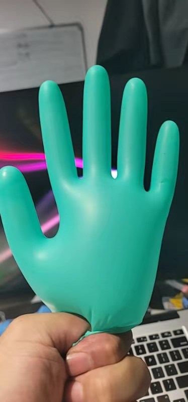 green color nitrile gloves customized gloves OEM