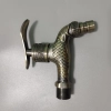 G1/2 fish pattern high quality alloy metal fast on tap garden faucet